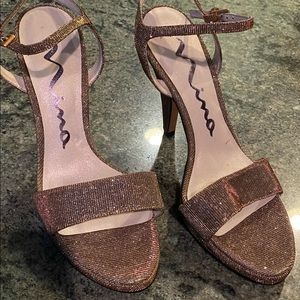 Nina evening heels Bronzy metallic Size 8